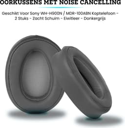 Somstyle Oorkussens Geschikt Voor Sony WH-H900N & MDR-100ABN Koptelefoon - 2 Stuks - Zacht Schuim - Eiwitleer - Donkergrijs — thumbnail 5