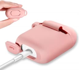 Hoesje geschikt voor Airpods 1 / Airpods 2 - Schokbestendig siliconen Case Silicone met clip - Roze — thumbnail 3