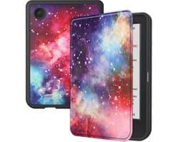 Hoes Geschikt voor Kobo Clara Colour - Luxe E-reader Bescherm Case - Hoesje Book Cover - Galaxy