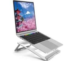 Laptop standaard - laptophouder - Aluminium Computerstandaard voor bureau, draagbare laptopverhoger / lift, ergonomische geventileerde laptopstandaard