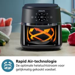 Philips 2000 Series Airfryer - NA210/00 - Kijkvenster - RapidAir - 3.2L - Tot 3 Personen - Zwart — thumbnail 10