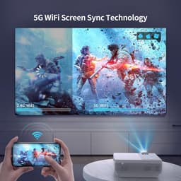 Projector - 4K - Mini Projector - Bluetooth - Draagbaar - 1080P — thumbnail 3