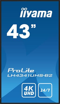 iiyama LH4341UHS-B2 signage display 108 cm LCD 500 cd/m² 4K Ultra HD ingebouwde processor Android 8.0 24/7 — thumbnail 1