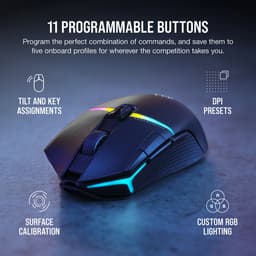 Corsair Nightsabre - Draadloze Optische Gaming Muis - RGB - Zwart — thumbnail 3