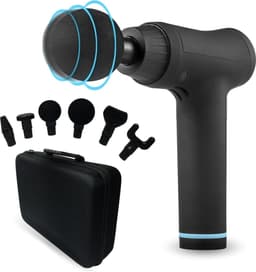 Pure Relief Massage Gun – Krachtig Draadloos Massageapparaat | 30 Vibratiestanden tot 3500 RPM | Spierherstel, Ontspanning & Sportmassage | Inclusief 6 Opzetstukken & LCD Touchscreen — thumbnail 1