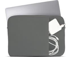 Coverzs Laptophoes 14 inch & 15 6 inch (grijs) - Laptoptas dames / heren geschikt voor o.a. 15 6 inch laptop en 14 Inch laptop - Geschikt voor Macbook - Laptophoes met ritssluiting - waterafstotende hoes