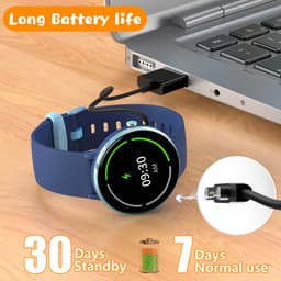 Smartwatch Kinderen - Activity Tracker - Muziek - Waterdicht - Blauw — thumbnail 4