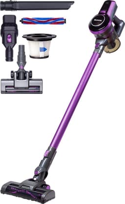 Auronic Steelstofzuiger Draadloos - Zonder Zak - Op Accu - 4-in-1 - 160W - Vacuum Cleaner - Paars/Grijs — thumbnail 1