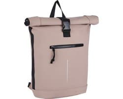New Rebels Mart New York Oudroze 21L Rugtas Rolltop Waterafstotend Laptop 15.6