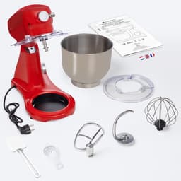 KitchenBrothers Keukenrobot - Keukenmachine - 6,2L Mengkom - 1800W - BPA-vrij - Keukenmixer - Aluminium - Rood — thumbnail 5