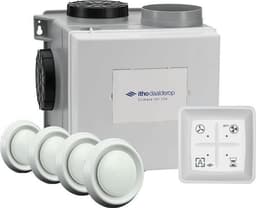 Itho Daalderop CVE-S eco fan ventilator box alles-in-1 pakket HE 415m3/h + vochtsensor + RFT auto + 4 ventielen - euro stekker — thumbnail 3