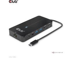 Club 3D USB-C®5Gbps 7-in-1 hub met 2x HDMI™, 2x USB-A 5Gbps, 1x RJ45, 1x 3,5mm Audio, 1x USB-C® 5Gbps 100W Female poort
