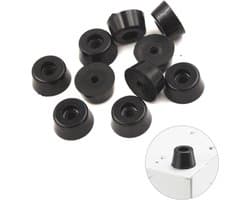 FSW-Products - 4 Stuks Rubberen Voetjes - Onderzetters en Stootdopjes - Rubber Deurstopper - Meubelonderzetter - Trillingsdempers - Antislip Bescherming - 11 x 9 x 6 mm