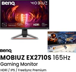 BenQ 165Hz Gaming Monitor Mobiuz EX2710S - Full HD IPS Beeldscherm - 1ms MPRT - AMD FreeSync Premium - sRGB 99% - 27 inch — thumbnail 8