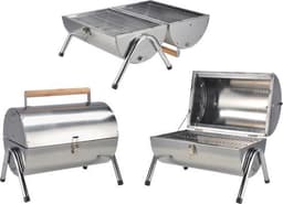 HI Houtskool Barbecue - Tafelbarbecue - RVS - Zilver — thumbnail 2