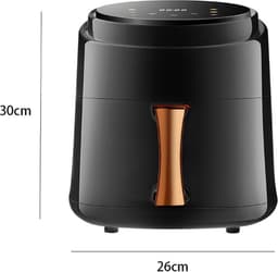 Airfryer - Grote Capaciteit - Inhoud 8L - Multifunctionele Friteuse - Heteluchtfriteuse - Temperatuurregeling - 220-240V - Oven - Grill - Defrost Function - Zwart — thumbnail 7