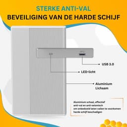 VELTRR® Harde Schijf Extern - Draagbare - 1TB Opslag — thumbnail 3