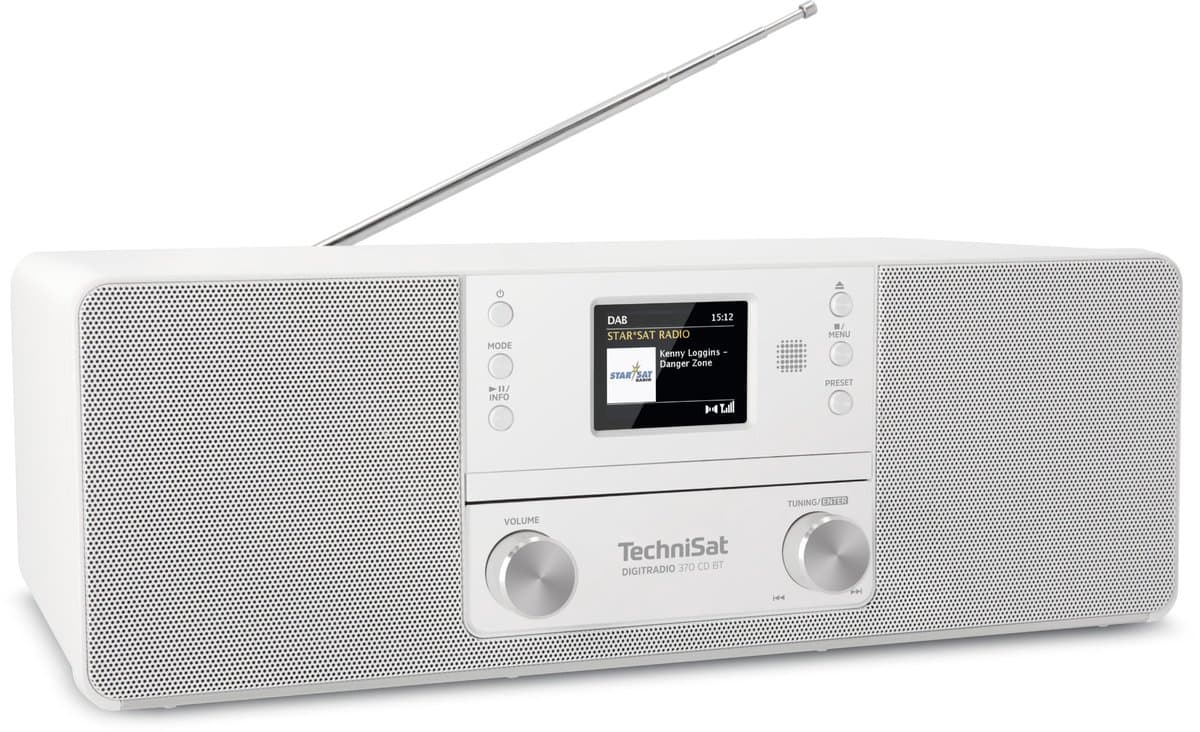 TechniSat Digitradio 370 CD BT wit Stereo Tafelradio met CD speler ingebouwd — afbeelding 1