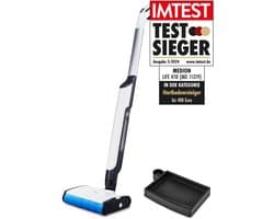 MEDION LIFE H10 harde vloerenreiniger (snoerloos, oplaadbare accu, vloerreiniger, borstelrol, aparte schoon- en vuilwatertank, zelfreinigende functie, LED-display, MD11319)