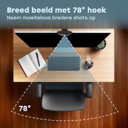 Audyn Webcam - 5MP - 2K Full HD - met Microfoon - voor PC - incl. Cover & Tripod - Streaming Camera - Webcams — thumbnail 3