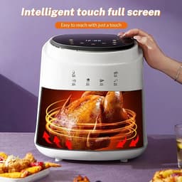Digitale Airfryer - Hete Luchtfriteuse - Airfryer XXL - 8 Liter Inhoud - 6 Automatische Programma's - Digitaal Display - — thumbnail 4