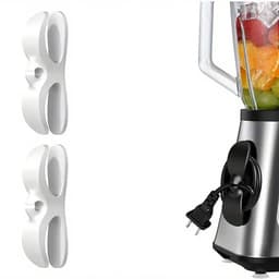 2 Zelfklevende Kabel Houder Clips - Kabel Management Organizers voor USB Kabels, Draden, Mixers, Koffiemachines, Air Fryers & Keuken Apparaten - Geschikt voor Thuis, Kantoor of Auto - kleur Wit — thumbnail 1