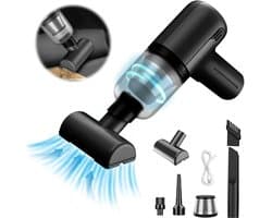 Handstofzuiger 9000 Pa mini-stofzuiger - draagbaar en krachtig - oplaadbaar - auto huis tapijt - dierenharen