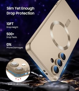 AziLine Magnetische Premium Goud Hoes voor Galaxy S25 – Stijlvolle Bescherming met Ingebouwde MagSafe en Camera Lens Bescherming Geschikt voor Samsung Galaxy S25 — thumbnail 7