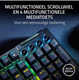 Razer BlackWidow V4 - Mechanisch Gaming Toetsenbord - Yellow Switch - RGB - 6 Macrotoetsen - Qwerty — thumbnail 3