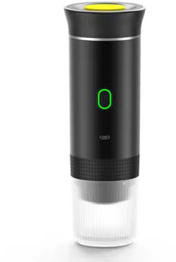 Draagbaar Koffiezetapparaat voor Onderweg - Draadloos voor in de Auto - 60ml - 12 Volt - Espresso - Nespresso - Dolce Gusto - Capsule Koffie - Gemalen Koffie - Cups - Oplaadbaar - Draagbare Koffiemachine - Zwart — thumbnail 1