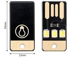 Ultra-Compacte Mini LED Nachtlamp Boeklicht – 5V 0.2W USB Licht met 2835SMD LED's – Draagbare en Energiezuinige Verlichting voor Laptop, Powerbank en Computer (6000K Koud Wit) 1st