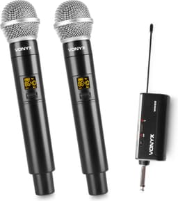 Draadloze microfoon - Geschikt voor JBL speakers - met plug-in ontvanger -Vonyx WM552- UHF draadloze microfoonset met 2 microfoons — thumbnail 1