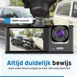 ApexArte® Dashcam voor Auto - Dualdashcam Voor en Achter - Full HD - Zwart — thumbnail 5