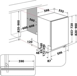 Whirlpool W2I HKD526 A Volledig ingebouwd 14 couverts — thumbnail 9