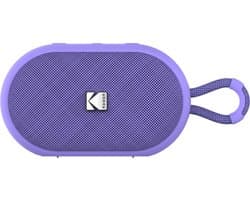 Kodak Enceinte Portable Sans Fil PWS-2284 - Étanche IPX7, Bluetooth, 6W RMS, TWS Stéréo, Batterie 1500mAh, Autonomie 10-12h, Fonction Mains Libres, Sangle Silicone, Câble Type-C Inclus - Violet