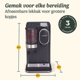 Cuisinart - Single Serve Koffiezetapparaat - Filterkoffie - Ingebouwde RVS koffiemolen - 3 kopgroottes - Herbruikbare filterpod - Zwart — thumbnail 3