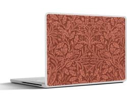 Laptop sticker - 15.6 inch - Bladeren - Planten - Morris - Bruin - 36x27,5cm - Laptopstickers - Laptop skin - Cover