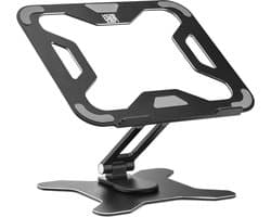 Kos Design Laptopstandaard - Verstelbaar - Laptop Verhoger - Laptop Standaard Opvouwbaar - In Hoogte Verstelbaar - 360 Graden Draaibaar - 13 tot 17 Inch - Luxe uitvoering Aluminium - Ergonomische ontwerp
