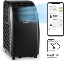 Klarstein Mobiele airconditioner met luchtafvoerslang, 4-in-1 airconditioner met ventilator, luchtontvochtiger & nachtmodus, Kleine & draagbare airconditioner voor thuis & op kantoor, Laag verbruik, 10000 BTU,0 kW voor 42 m² - voor Kantoor — thumbnail 24