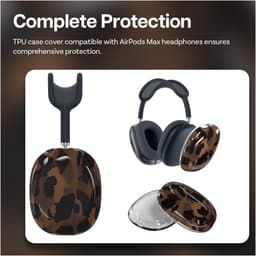 MMOBIEL Beschermhoes voor AirPods Max Hoofdtelefoons – Zachte TPU Oorschelpen Beschermhoes – Anti-Kras Beschermende Cover – Bruin Schildpadpatroon — thumbnail 2