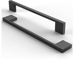 Zwarte Kastgrepen - Meubelgrepen voor Keuken en Deuren - 5 Stuks - Mat Zwart - 160 mm Gatafstand