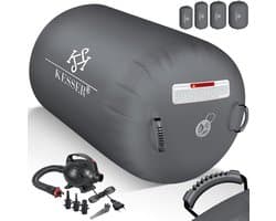 Opblaasbare Airtrack Gymnastiekrol 100 x 60 cm met Draagtas en Elektrische Luchtpomp - Ideaal voor Tumbling, Yoga en Fitness