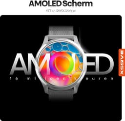 Xssive Smartwatch Dames & Heren - Smartwatch Geschikt voor Android & Apple - AMOLED Display - Bluetooth 5.3 - Hartslagmeter, Bloedzuurstofmeter & Slaaptracker - Inclusief 2 Bandjes (Milanese & Siliconen) — thumbnail 3
