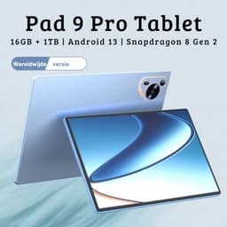 Pad 9 Pro 10.1 Inch 2K Volledig Scherm 16GB+1024GB Snapdragon 8 Gen2 Android 24mp + 48Mp High-Performance Tablet - Paars + toetsenbord — thumbnail 5