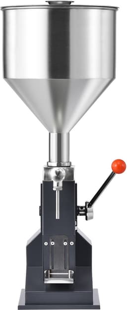 Handmatige Pastavulmachine, Verstelbare Flesvuller voor 5-50 ml, Roestvrijstalen Vloeistofvuller met Trechter voor Melk, Water, Sap, Etherische Olie, Shampoo, Cosmetica, Honing — thumbnail 2