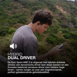 JLAB Epic Sport ANC 3 TWS In-ear Draadloze sport-oordopjes Met Noise-cancelling Zwart — thumbnail 2
