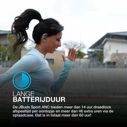 JLab JBuds Sport ANC 4 Draadloze oordopjes - Bluetooth Oortjes Draadloos - Hybrid Active Noise Cancelling - 60 uur Batterijduur - IP66 Waterbestendig - Aanpasbare EQ3 - Hardlopen - Groen — thumbnail 4