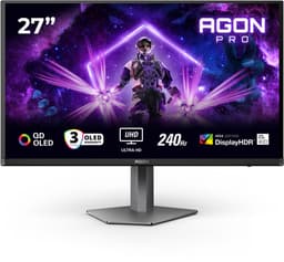 AOC AGON PRO AG276UZD - 4K QD-OLED Gaming Monitor - USB-C 65w - DisplayPort 2.1 - HDMI 2.1 - 240hz - 27 inch — thumbnail 1