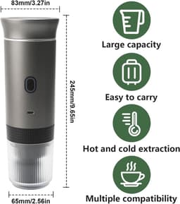 Draagbare Koffiemachine - Koffiezetapparaat Auto - Compact - — thumbnail 5