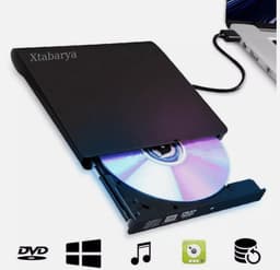 CD-ROM Speler Externe Dvd Usb 2.0 DVD-ROM Drivecd Rw Optische Drive Recorder Draagbare Voor Macbook Laptop Computer Pc Windows 7/8 zwart — thumbnail 4